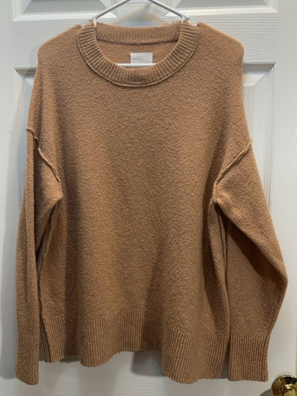 aerie V-Neck Sweater in Warm Camel
